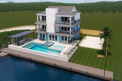 Image de Luxe Beach Retreat: Private Pool, Spa and Dock!