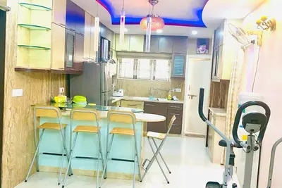 Fully furnished 2bhk house at first floor with Ac's. @center of the city
