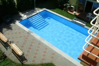 Modern apartment with air conditioner and with pool, beach 200m, free Wifi