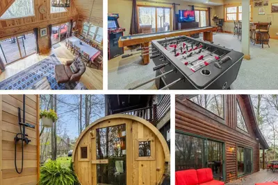 Image de Wooded Retreat w Hot Tub, Loft, Game Room & Sauna