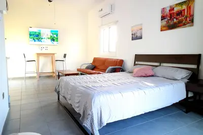 Modern & Spacious Larnaca Beach Studio 100m to Finikoudes Main Beach & Promenade