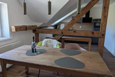 Image de Cozy \"Dachbalken-Loft\" in beautiful villa