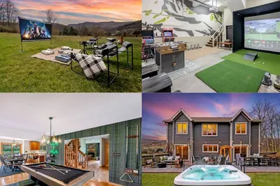 Image de Lazy Hare Lodge-Golf Sim~Hottub~Sauna~FirePit~Outdoor Movie