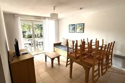 Image de 900m plage, Appartement 2 chambres terrasse piscine tennis