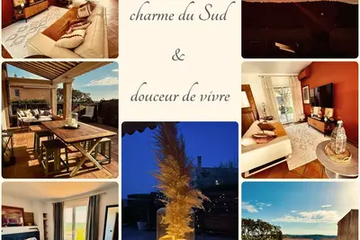 Image de Charme méditerranéen - terrasse féérique et vue mer