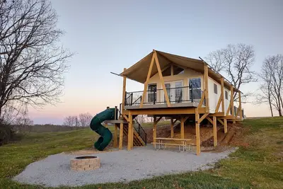 Image de Ultimate Family Glamping Tent (w/ twisty slide)