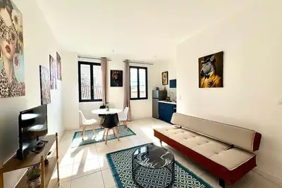 Image de T2 centre Nîmes – 4 personnes, lit 160, Clim