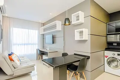 Image de 1 bedroom elegant and planned lifespace Curitiba.
