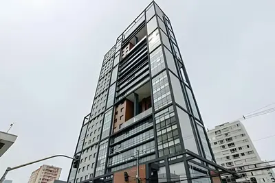Image de A bedroom and living room, in the trendy Elysia building.