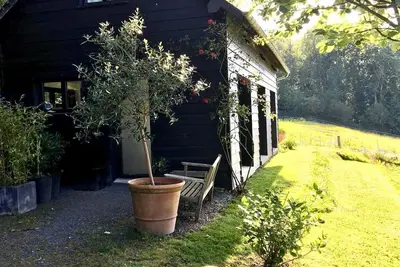 Image de Maison en pleine verdure au design scandinave