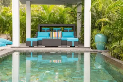 Luxurious 3-bedroom villa with private pool, terrace, and beach access