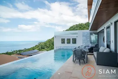 Image de Modern 2-bedroom hillside villa in Plai Laem with infinity pool and stunning sea views