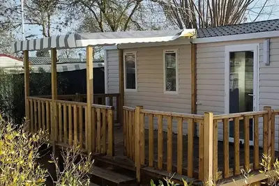 Image de Mobile-Home Premium 32m² 3 chambres + terasse semi-couverte + Clim  (coté plage) 6 personnes