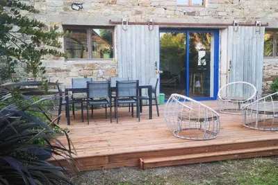 Image de Maison de vacances 'Longère De Charme entre terre et mer' avec terrasse, jardin privé et Wi-Fi