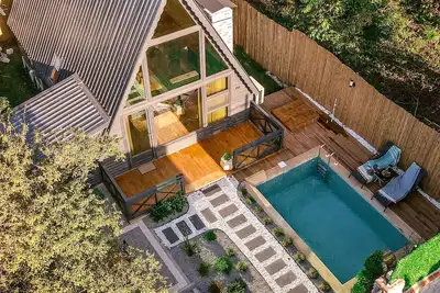 2+1 Heating (Private Pool) - Fireplace - Jacuzzi - Sheltered - 4 Person Bungalow