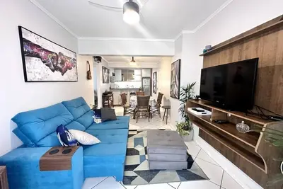 Image de 50m do mar com mercado 24h, varanda com vista mar para Família, wifi, garagem