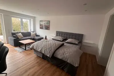 Image de Studio 'Ferienwohnung 1 Creidlitz Links' avec terrasse privée, jardin privé et Wi-Fi