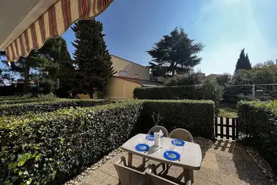 Image de Studio cabine avec Jardin Privatif, Plage et Commerces à 300m - 4 Couchages, Argelès-sur-Mer