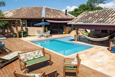 Image de Casa de campo em Itupeva com vista para montanha