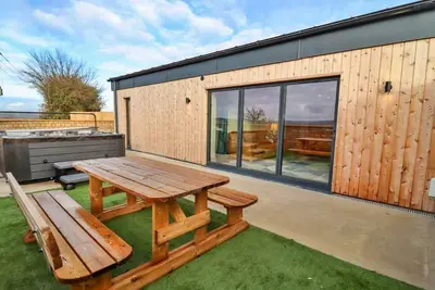 Image de Grange dans les Cotswolds avec jacuzzi et vue
