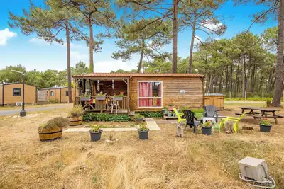 Image de Mobil-home Montalys – 5 pers – Terrasse & jardin privés – Camping 5★ à 200 m de la plage