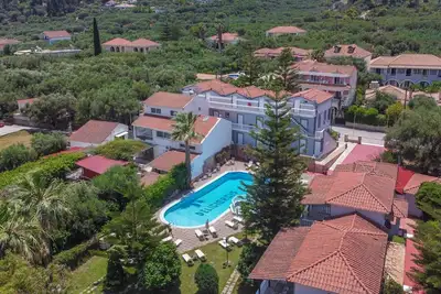 Nestled in Keri, 500m from the Ionian Sea, this complex offers comfort, relaxation, and beauty.