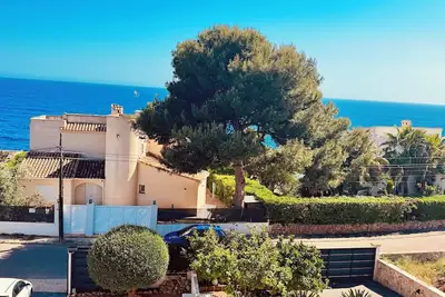 Image de Cala Pi, Mallorca, quiet vacation home, pool + sea view, close to the beach, modern, new