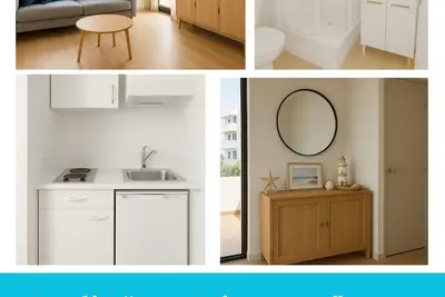 Image de Studio avec accès privé plage - Appartement cosy - Animaux de compagnie accepté