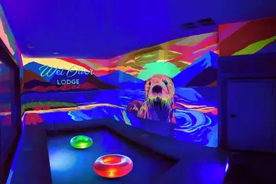 Image de Wet Otter Lodge: Lux Cabin w/ Glow Pool & Game Room