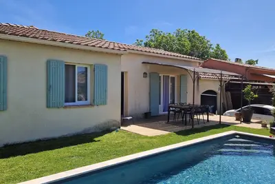 Image de Villa climatisée avec piscine entre mer et Cevennes.