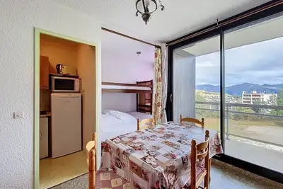Image de Studio 4 pers au pied des pistes avec balcon Ă La Toussuire