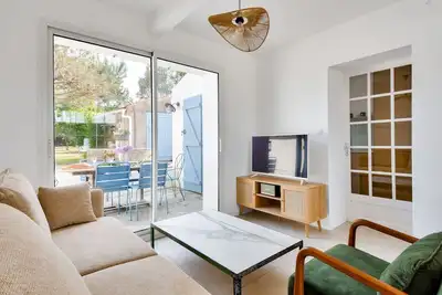 Image de 200m de la plage - Maison au Vieil pour 4- Jardin