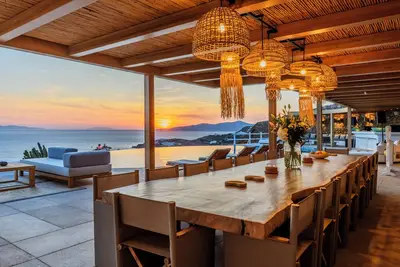 Villa Breeze, a Top Luxury Villa with superb sunset views in Agia Sofia, Mykonos