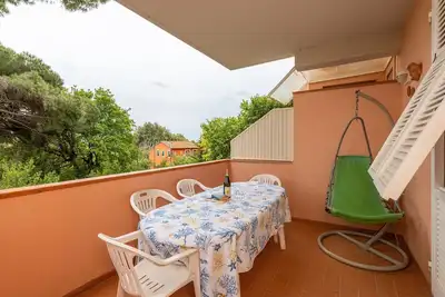 Image de Maison de vacances 'Villetta A Castiglioncello' avec terrasse privée, Wi-Fi et climatisation