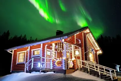 Image de Lapin Villa Hiisi – Riverside Log Cabin with Sauna & Northern Lights