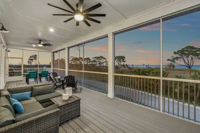 Image de New Listing! North Cape San Blas Home with Bay Views, Elevator, and Screened-in Porch!