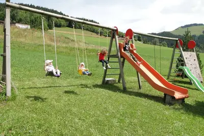 Image de Chalet avec 1500m2 de jeux ping-pong, pétanque, badminton, toboggan, balançoire