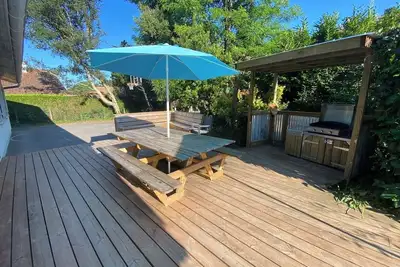 Image de villa 71 Hossegor avec piscine chauffée, basket, pétanque et ambiance vacances