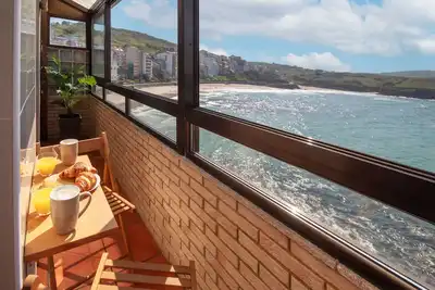 Ag Flat Caldeirón Malpica, first line of beach