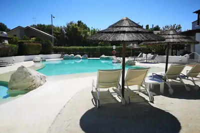 Image de Portion of villa-near the sea-only for families-small complex with pool