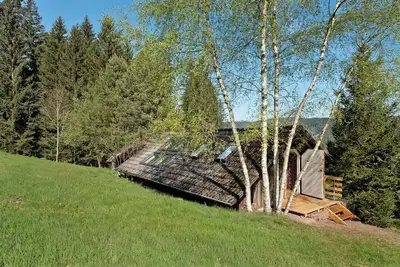 Image de Studio 'Bergwiese' avec vue sur la montagne, terrasse privée et jardin privé