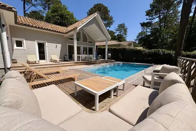 Image de Belle Villa 6 personnes avec piscine à Biscarrosse Golf (230)