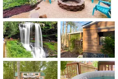 Image de 2 Cozy Bear Fun Cabins, Hiking Fire pit, waterfalls with Wifi kitchen Tree swing