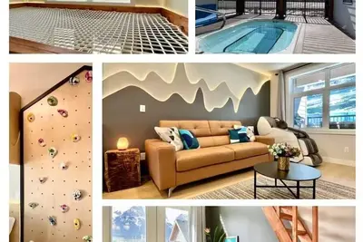 Image de 1 Min to Banff Gate Booth |Mountain Views, Loft Net, Kids’ Wall & Design Touches