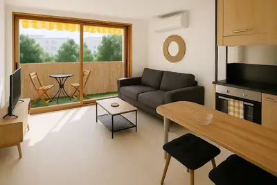 Image de charmant appartement f2 avec exterieur