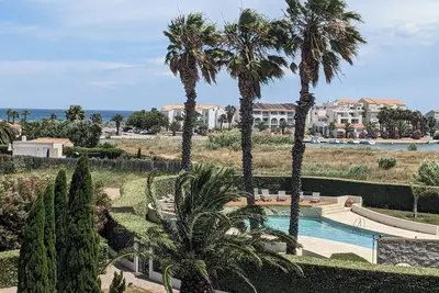 Image de Standing Saint-Cyprien Plage - Confortable appart. - Vue Mer - Piscine - Clim
