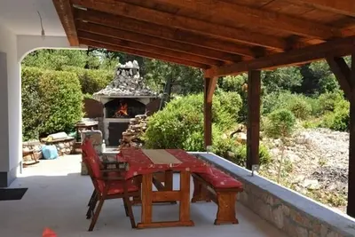 Image de Appartement de deux chambres avec la terrasse et la vue sur le mer Kampor, Rab (A-24554-b)