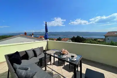 Image de Top Apartment - panoramic sea view, terrace, garden, private parking, Bbq
