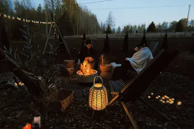 Image de Romantic Forest Cottage near Lake • Sauna, Firepit & Cozy Scandinavian Design