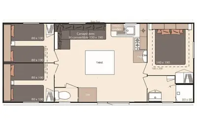 Image de Mobil-Home Dans le Haut Var, sur un Terrain de 900m² au bord d'une rivière.